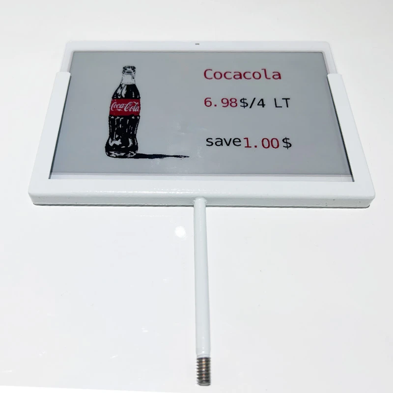 7,3 calowe elektrōniczne etykety ceny metalowe śrobowe montaż Coca-styl Coca-cola